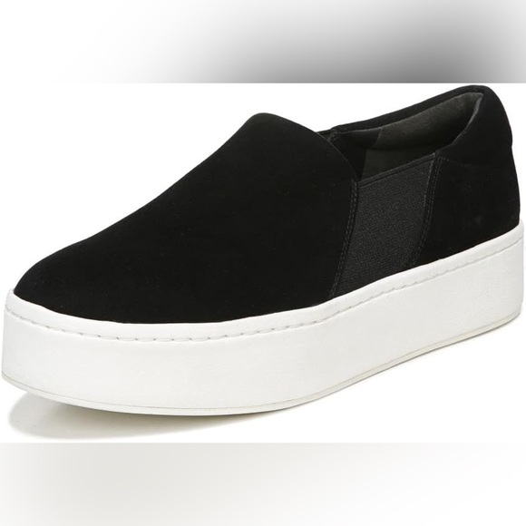 Vince “Warren” Black Suede Sneakers - 7.5 Women’s - Picture 1 of 7
